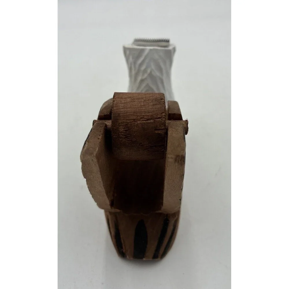 eagle head shape Tape Dispenser desk top wood carving